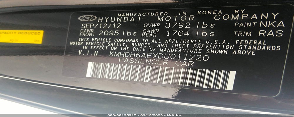 KMHDH6AEXDU011220 2013 HYUNDAI ELANTRA COUPE photo no. 9