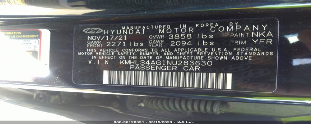 KMHLS4AG1NU283630 2022 HYUNDAI ELANTRA photo no. 9