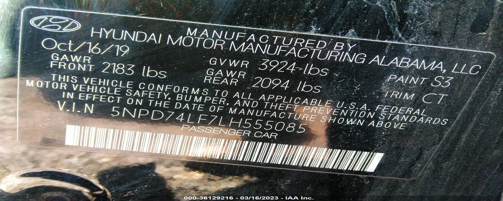 5NPD74LF7LH555085 2020 HYUNDAI ELANTRA photo no. 9