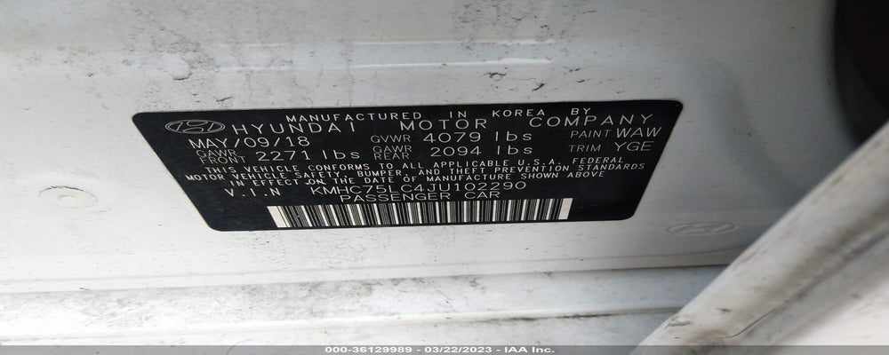 KMHC75LC4JU102290 2018 HYUNDAI IONIQ HYBRID photo no. 9
