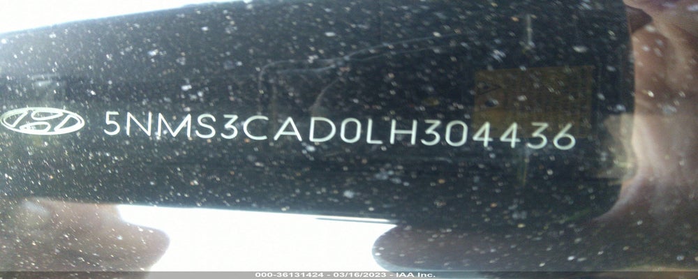 5NMS3CAD0LH304436 2020 HYUNDAI SANTA FE photo no. 9