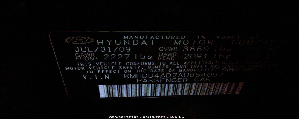 KMHDU4AD7AU854097 2010 HYUNDAI ELANTRA photo no. 9