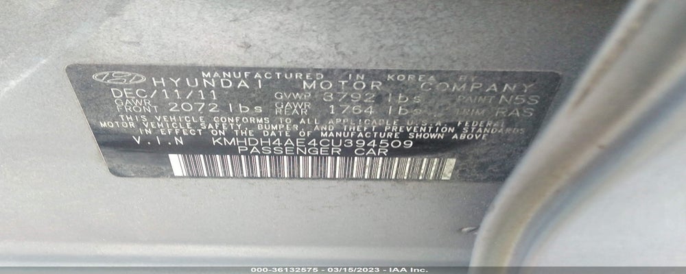 KMHDH4AE4CU394509 2012 HYUNDAI ELANTRA photo no. 9