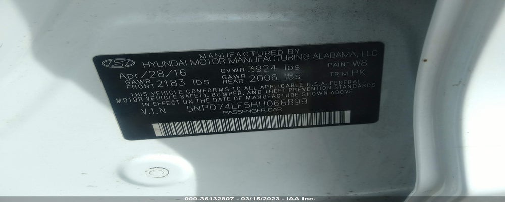 5NPD74LF5HH066899 2017 HYUNDAI ELANTRA photo no. 9