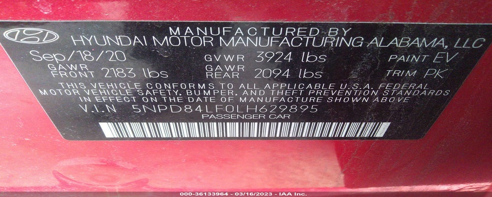 5NPD84LF0LH629895 2020 HYUNDAI ELANTRA photo no. 9