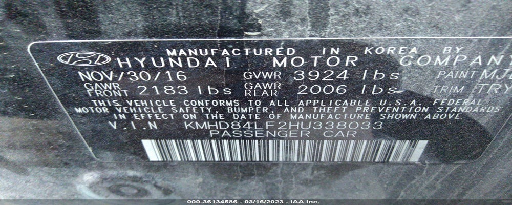 KMHD84LF2HU338033 2017 HYUNDAI ELANTRA photo no. 9