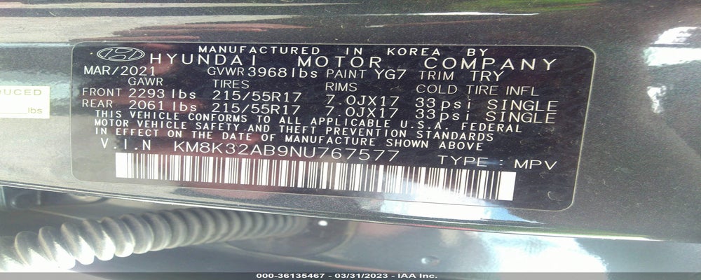 KM8K32AB9NU767577 2022 HYUNDAI KONA photo no. 9