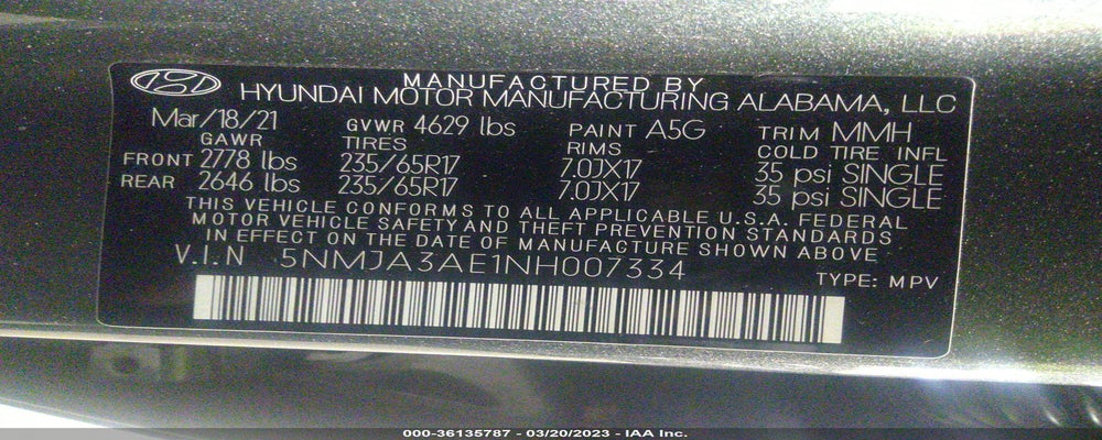 5NMJA3AE1NH007334 2022 HYUNDAI TUCSON photo no. 9