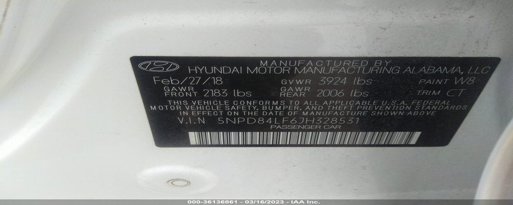 5NPD84LF6JH328531 2018 HYUNDAI ELANTRA photo no. 9