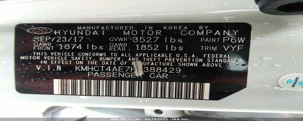 KMHCT4AE7HU388429 2017 HYUNDAI ACCENT photo no. 9