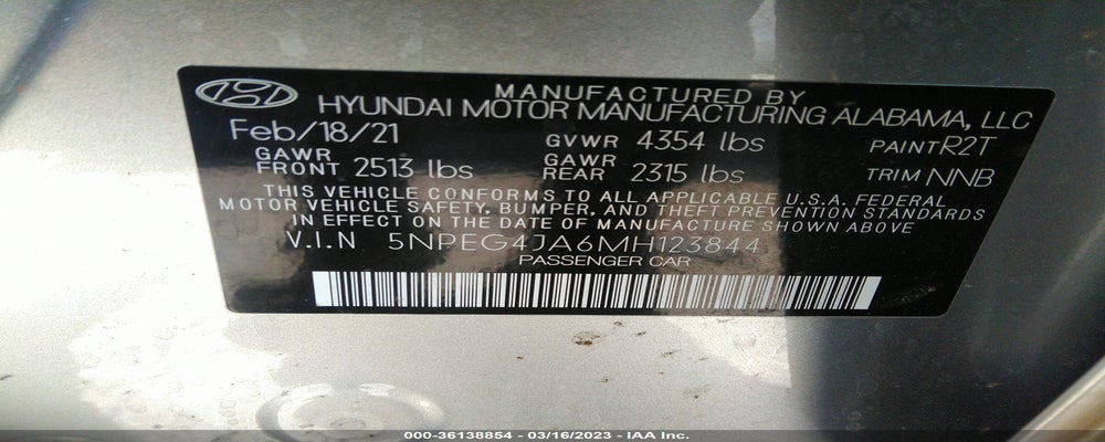 5NPEG4JA6MH123844 2021 HYUNDAI SONATA photo no. 9