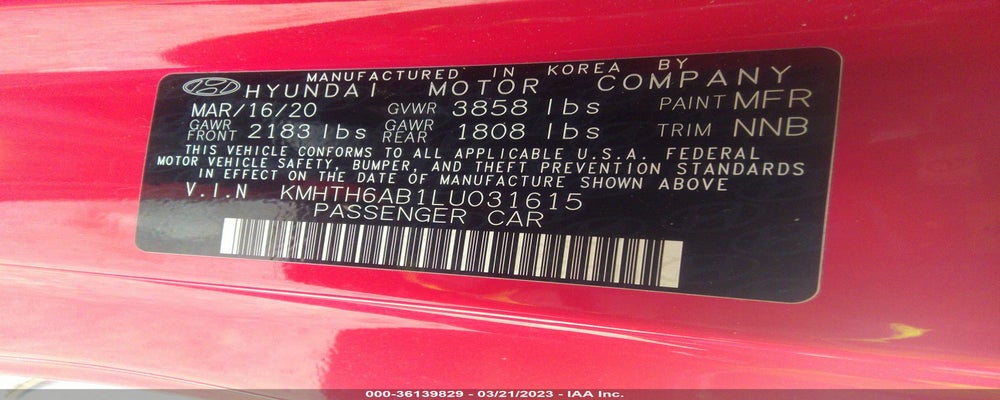 KMHTH6AB1LU031615 2020 HYUNDAI VELOSTER photo no. 9