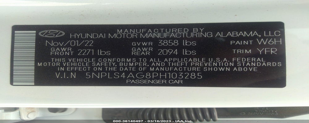 5NPLS4AG8PH103285 2023 HYUNDAI ELANTRA photo no. 9