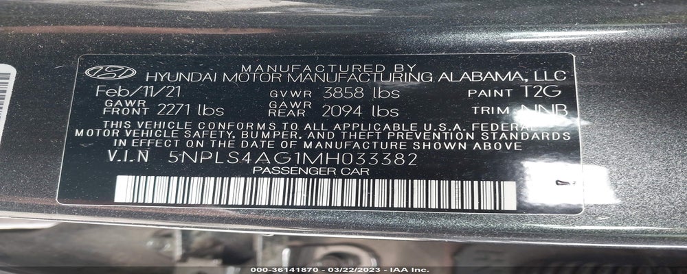 5NPLS4AG1MH033382 2021 HYUNDAI ELANTRA photo no. 9