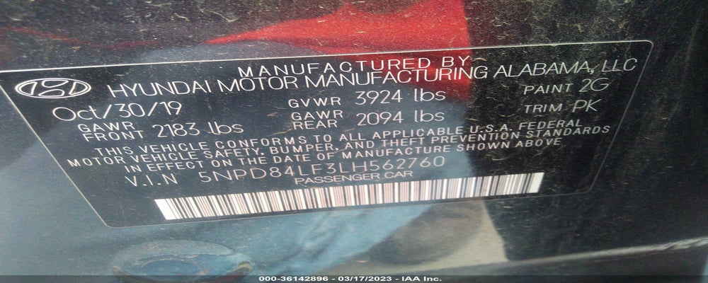 5NPD84LF3LH562760 2020 HYUNDAI ELANTRA photo no. 9