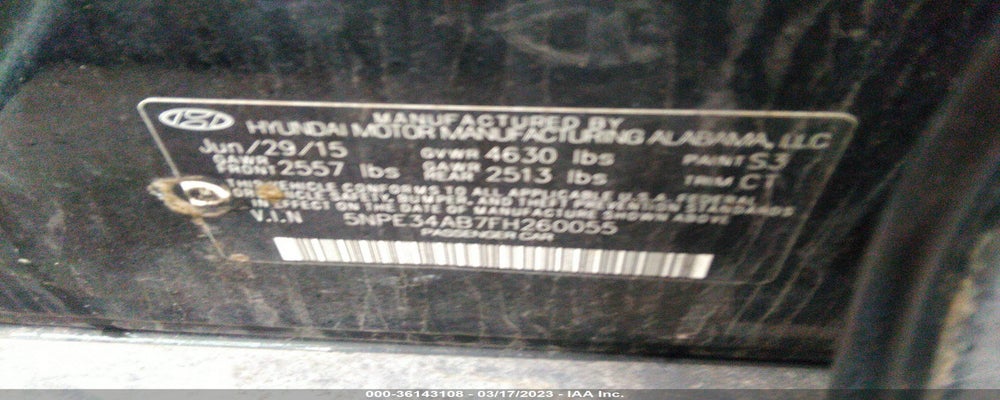 5NPE34AB7FH260055 2015 HYUNDAI SONATA photo no. 9