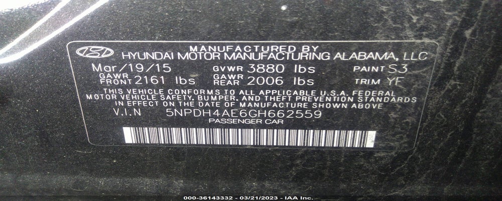 5NPDH4AE6GH662559 2016 HYUNDAI ELANTRA photo no. 9