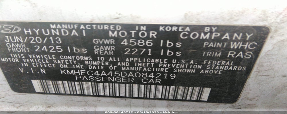 KMHEC4A45DA084219 2013 HYUNDAI SONATA HYBRID photo no. 9