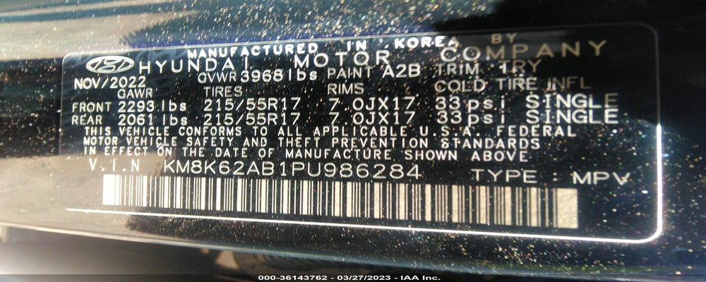 KM8K62AB1PU986284 2023 HYUNDAI KONA photo no. 9