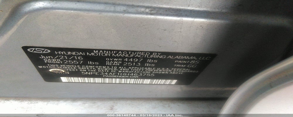 5NPE34AF1HH463755 2017 HYUNDAI SONATA photo no. 9