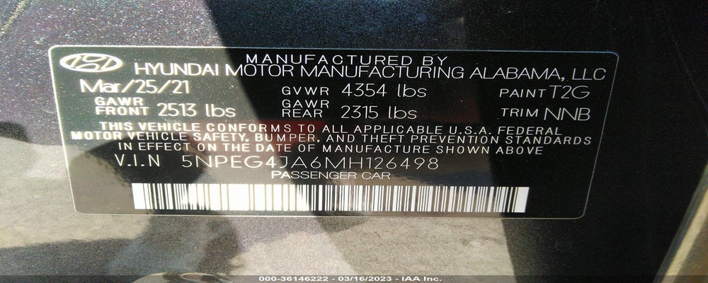 5NPEG4JA6MH126498 2021 HYUNDAI SONATA photo no. 9