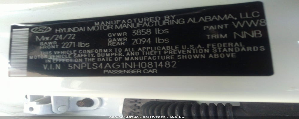 5NPLS4AG1NH081482 2022 HYUNDAI ELANTRA photo no. 9
