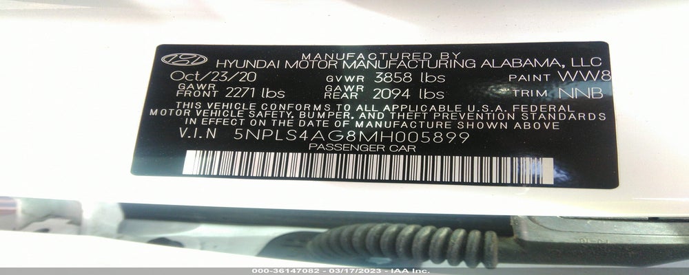 5NPLS4AG8MH005899 2021 HYUNDAI ELANTRA photo no. 9