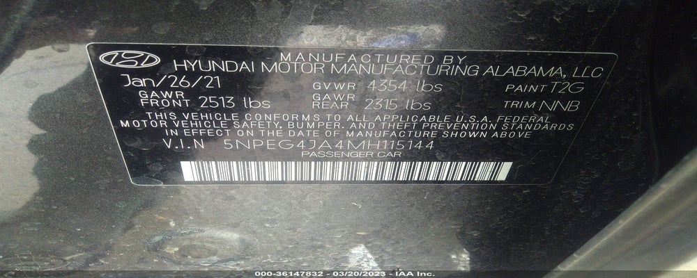5NPEG4JA4MH115144 2021 HYUNDAI SONATA photo no. 9