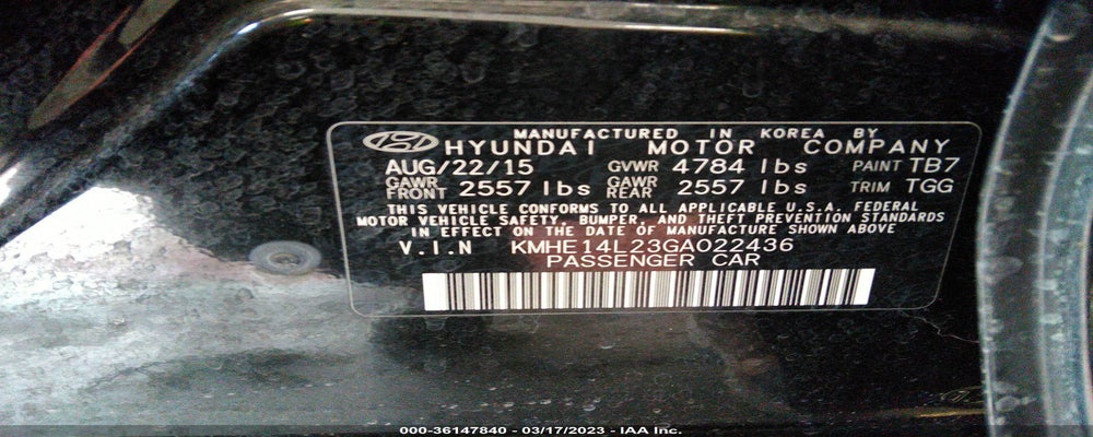KMHE14L23GA022436 2016 HYUNDAI SONATA photo no. 9