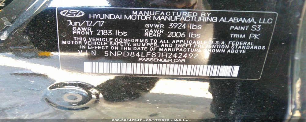5NPD84LF8JH242492 2018 HYUNDAI ELANTRA photo no. 9