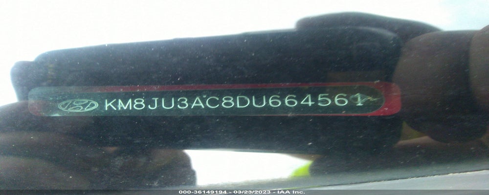 KM8JU3AC8DU664561 2013 HYUNDAI TUCSON photo no. 9