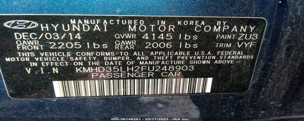 KMHD35LH2FU248903 2015 HYUNDAI ELANTRA GT photo no. 9