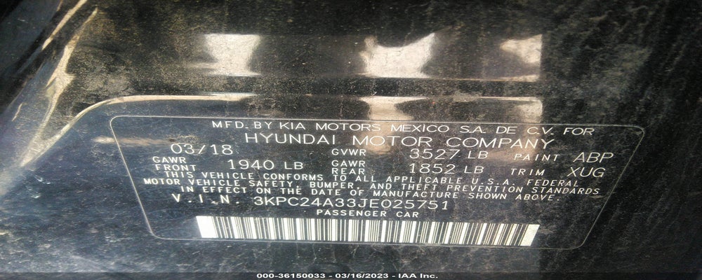 3KPC24A33JE025751 2018 HYUNDAI ACCENT photo no. 9