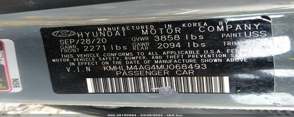 KMHLM4AG4MU068493 2021 HYUNDAI ELANTRA photo no. 9