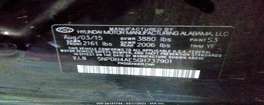 5NPDH4AE5GH737901 2016 HYUNDAI ELANTRA photo no. 9