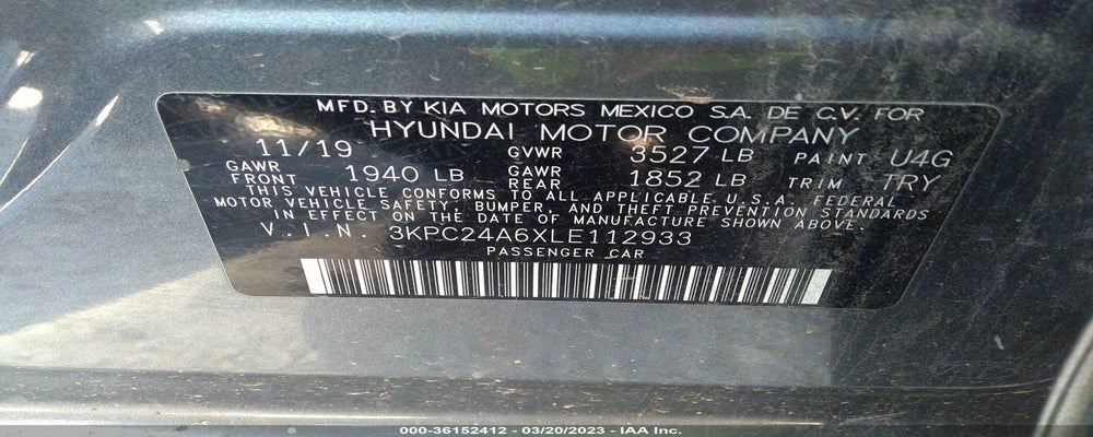 3KPC24A6XLE112933 2020 HYUNDAI ACCENT photo no. 9