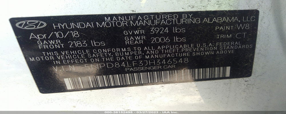 5NPD84LF3JH346548 2018 HYUNDAI ELANTRA photo no. 9