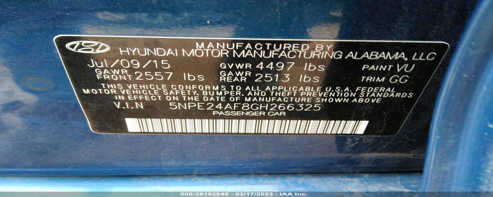 5NPE24AF8GH266325 2016 HYUNDAI SONATA photo no. 9