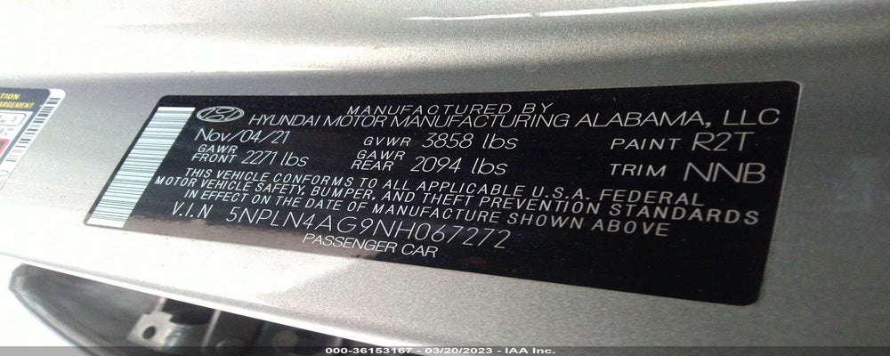 5NPLN4AG9NH067272 2022 HYUNDAI ELANTRA photo no. 9