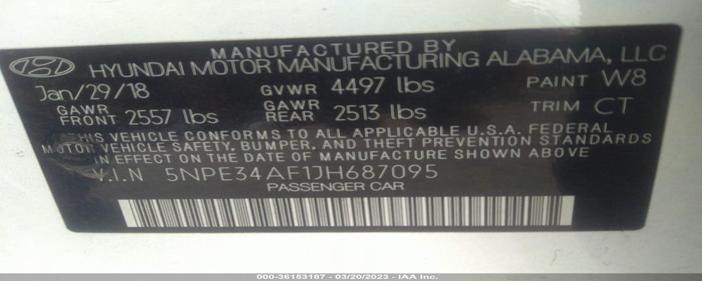 5NPE34AF1JH687095 2018 HYUNDAI SONATA photo no. 9