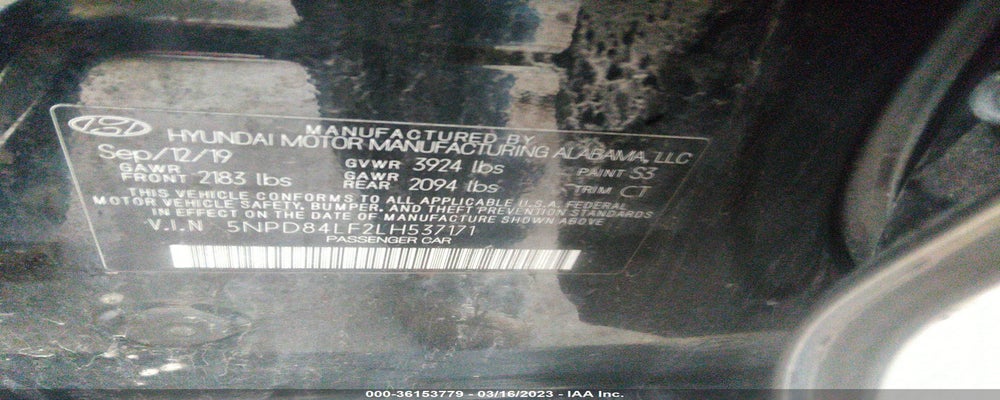 5NPD84LF2LH537171 2020 HYUNDAI ELANTRA photo no. 9