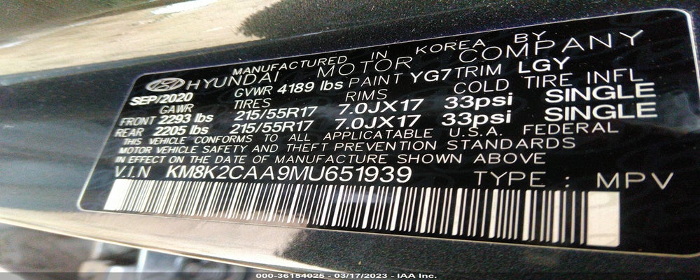 KM8K2CAA9MU651939 2021 HYUNDAI KONA photo no. 9