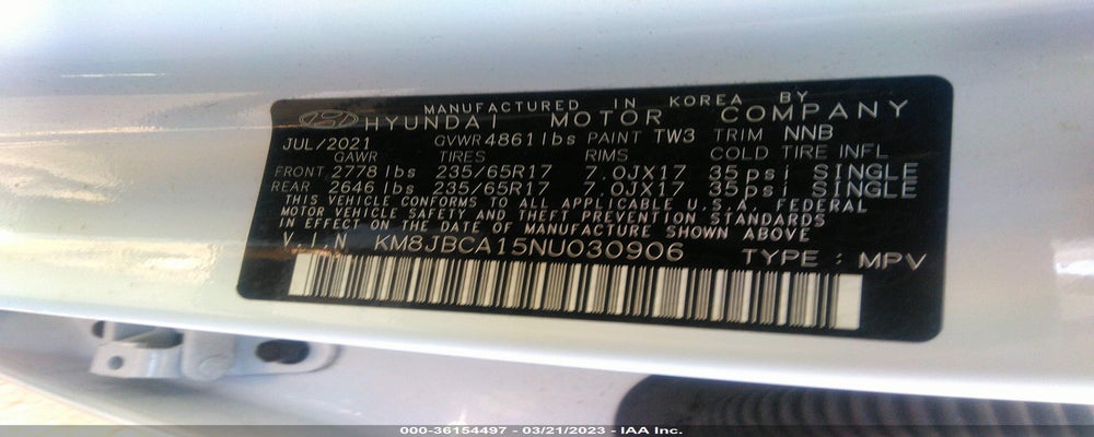 KM8JBCA15NU030906 2022 HYUNDAI TUCSON HYBRID photo no. 9