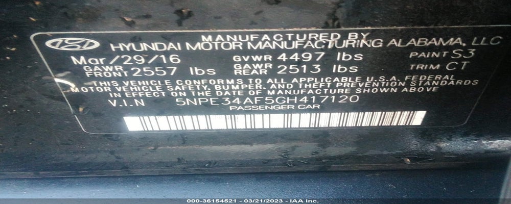 5NPE34AF5GH417120 2016 HYUNDAI SONATA photo no. 9