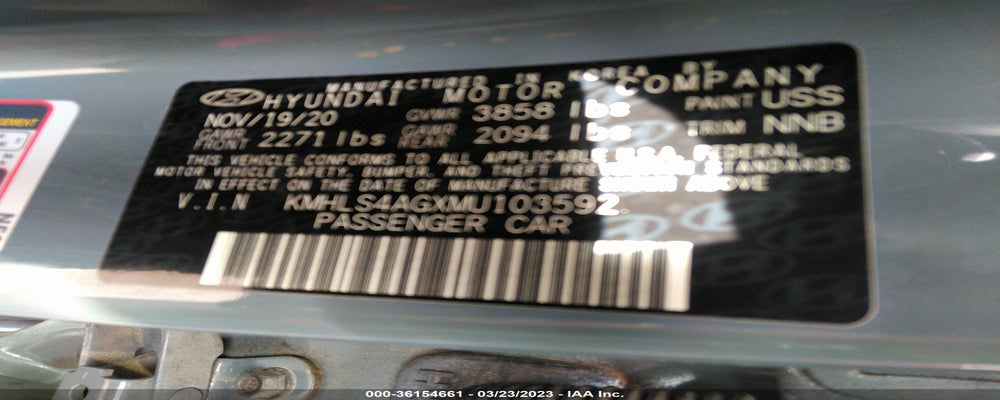 KMHLS4AGXMU103592 2021 HYUNDAI ELANTRA photo no. 9