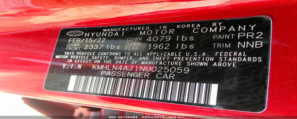 KMHLN4AJ1NU025059 2022 HYUNDAI ELANTRA HYBRID photo no. 9