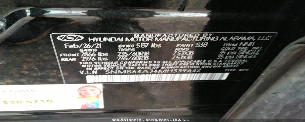 5NMS64AJ4MH339632 2021 HYUNDAI SANTA FE photo no. 9