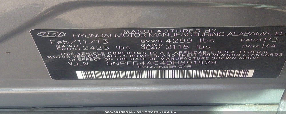 5NPEB4AC4DH691929 2013 HYUNDAI SONATA photo no. 9