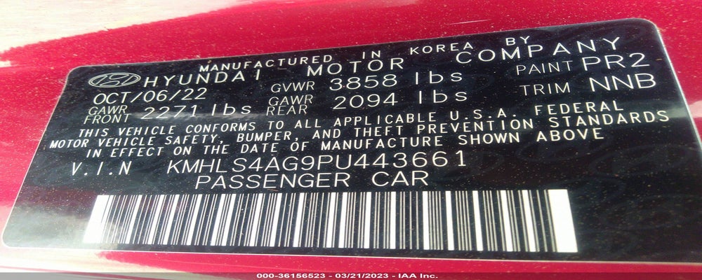 KMHLS4AG9PU443661 2023 HYUNDAI ELANTRA photo no. 9