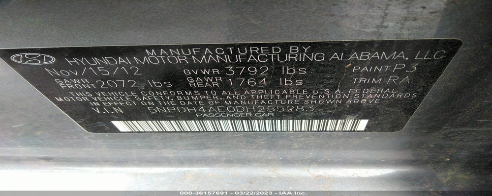 5NPDH4AE0DH255283 2013 HYUNDAI ELANTRA photo no. 9
